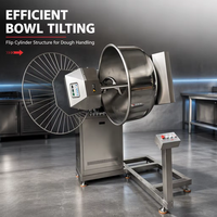 Mélangeur à spirale professionnel en acier inoxydable pour boulangerie, avec panneau numérique, capacité 75kg, 100kg, 125kg, 150kg, à cylindre basculant