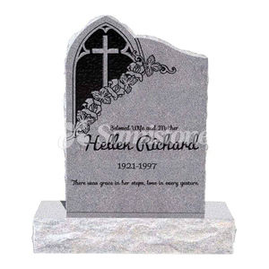 Pierre tombale en granit gris américain moderne Samistone TS-AG3, finition polie, garantie de 2 ans, origine Chine, caisse en bois - Product Image 4