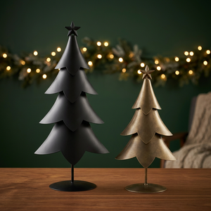 Sapin de Noël en métal noir, décoration d'intérieur, design durable - Product Image 2