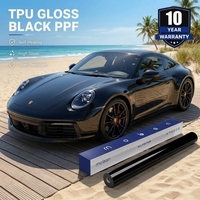 Film de protection de carrosserie automobile Moben en TPU PPF noir brillant auto-réparant anti-jaunissement, film de protection de carrosserie automobile en TPU noir, film de protection de carrosserie automobile en TPU changeant de couleur