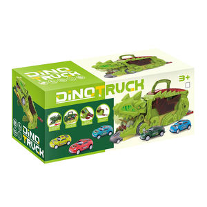 Vente chaude Kids Dinosaur Car Carrier avec six roues <span class=keywords><strong>de</strong></span> retour en alliage une <span class=keywords><strong>piste</strong></span> <span class=keywords><strong>de</strong></span> <span class=keywords><strong>course</strong></span> et un stockage <span class=keywords><strong>de</strong></span> voiture interne - Product Image 6