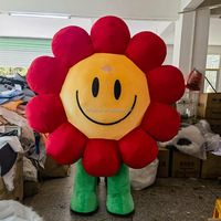 Funtoys Funny 2m High Personnalisé Petite Fleur Gonflable Avec Sourire Mascotte Costumes Design Animal Mascotte Costume à vendre