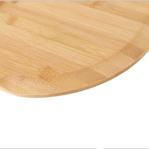 Planche à pizza en bambou avec poignée, couleur bois naturel, plateau de service pour pizza, steak, gâteau, pain et sushi, planche à découper style simple - Product Image 5