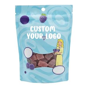 Bolsas de Mylar Impresas Personalizadas de 3.5g, Resistentes, a Prueba de Olores, con Cierre Hermético y Ventana Transparente para Dulces y Gomitas - Product Image 1