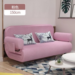 Tay vịn đơn giản kéo ra có thể gập lại <span class=keywords><strong>Sofa</strong></span> kiêm giường gấp đi văng cho phòng khách vải lười biếng futon ngồi có thể ngả ngủ <span class=keywords><strong>sofa</strong></span> và giường - Product Image 2