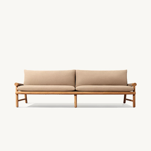 Meubles de patio en teck massif durables, design moderne, ensemble de salle à manger en bois pour hôtel ou entrepôt - Product Image 4