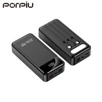 PORPIU PP-YM-477 Direktverkauf ab Werk Selbstaufladende Powerbanks mit Großer Kapazität 30000mAh Li-Polymer PD22.5W Superschnelles Laden
