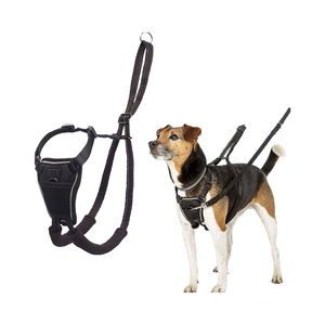Harness Anjing Anti-Tarik, Dapat Disesuaikan, Reflektif, Bahan Nylon Solid untuk Anjing Besar XL dengan <span class=keywords><strong>2</strong></span> Klip Tali - Product Image 4