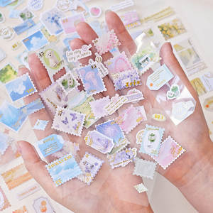 Vente en gros 1 feuille d'affranchissement incluse autocollant ville brumeuse série de courrier du matin planificateur de style japonais matériaux de Journal de voyage - Product Image 4