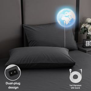 Taie d'oreiller rectangulaire brodée en coton biologique avec 5% de fibres d'argent conductrices, anti-statique, écologique, pour hôtels et maisons - Product Image 3