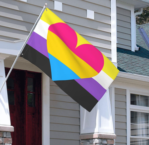 Bandera de Orgullo No <span class=keywords><strong>Binario</strong></span>, Genderqueer, <span class=keywords><strong>Pansexual</strong></span> de 3x5 Pies, Decoración para Fiestas de Bienvenida al Aire Libre - Product Image 3