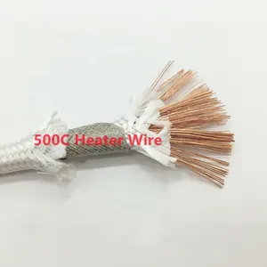 Filo riscaldatore 500C 14AWG mica cavo MGT ad alta temperatura cavo resistente al fuoco in fibra di vetro filo di rame puro