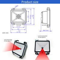 Módulo Lector de Códigos QR Integrado USB TTL EMT8051M, Escáner de Códigos de Barras 1D 2D de Montaje Fijo para Kiosco