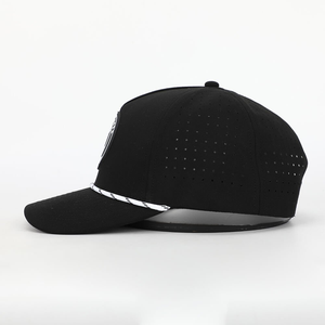 Custom Logo 6 Panel Golf <b>Hat</b> for Outdoor Sports Golf Club Cap With Laser Cut Hole Perforated Baseball Cap <b>Waterproof</b> Cap - Product Image 5