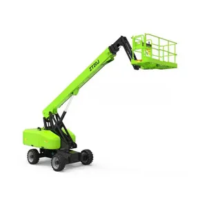 16m Mobile Electric Articulated Boom Lift Access Aerial Work Platform ZT16J for Work at Height