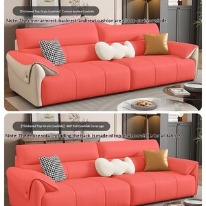 2026 New Living Room Top Grain Leather <b>Sofa</b> 3 Seater Modern Luxury Straight Couch - Product Image 2