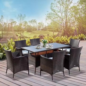 Dining Room Furniture Dining Set Tables and <b>Chairs</b> 1 Table 6 Seaters Luxury Outdoor Furniture Modern High Quality - Product Image 4