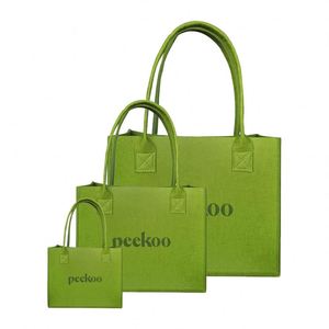 Sac fourre-tout en feutre de plusieurs tailles, durable, coloré, grande capacité, avec logo personnalisé pour femmes, vente en gros - Product Image 1