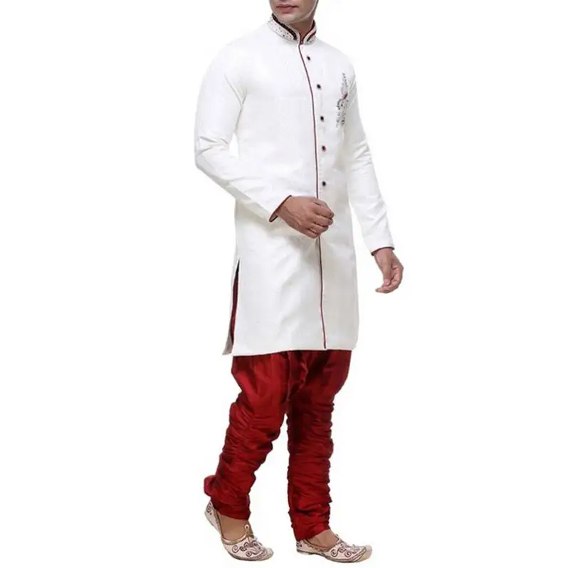 2019แฟชั่นล่าสุด Kurti อินเดียอิสลามสวมใส่กับการออกแบบคอ Kurta สำหรับผู้ชาย