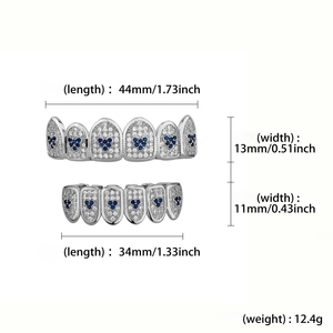 Personnalisé VVS Moissanite Grillzs Bijoux Hip Hop Bling <span class=keywords><strong>Grillz</strong></span> <span class=keywords><strong>Dent</strong></span> 14K Plaqué or Glacé Zircon Diamant Coeur Dents <span class=keywords><strong>Grillz</strong></span> - Product Image 5