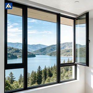 <span class=keywords><strong>Finestre</strong></span> a Battente in Lega di Alluminio con Doppio Vetro Temperato, Design Moderno Pieghevole, Insonorizzate, Resistenti al Vento, Certificazione Energy Star - Product Image 3