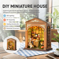 Kit de maison miniature DIY, Pantry Harvest, en métal et carton, avec éclairage LED, pièce de rangement style ferme, puzzle 3D, artisanat, loisir créatif, décoration intérieure, cadeau
