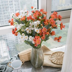 CallaFloral Fleurs Artificielles Rose et Jaune Orange Décoration de Mariage Réutilisable Style Ins Arrangement en Vase - Product Image 1