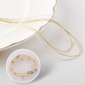 Filo Bullion Francese da 1m, Filo di Seta Inelastico <span class=keywords><strong>per</strong></span> Ricamo e Lavorazione di Perle, <span class=keywords><strong>Collane</strong></span> e Bracciali - Product Image 1