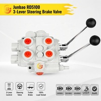 Vanne de frein hydraulique Junbao RD5200 à 2 leviers avec télécommande pour remorque, idéale pour les machines de levage