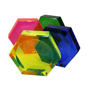 4X4Inch 6X6Inch 8X8Inch Màu Xanh Neon AVF Hạt Nhựa Acrylic Đĩa Kẹo Acrylic Sang Trọng Khay Kẹo Mica Để Bàn Trang Trí Hình Vuông - Product Image 6