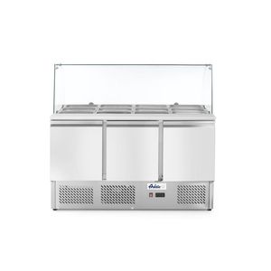 Arktic 230V/310W 1390x702x(H)1330mm Equipo de Refrigeración Comercial para Cocina, Vitrina Refrigerada de Tres Puertas para Ensaladas, 380L - Product Image 1