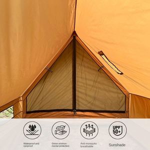 Outdoor Camping Beach Double-Layer Straight Bracing Type Four Seasons Chimney Mouth Rain-Proof Quick Opening One Bedroom - Product Image 3
