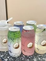 Boîte en PET transparente de qualité alimentaire, écologique et jetable, avec couvercle à languette, pour soda, jus, lait, thé, café, avec logo personnalisé