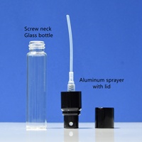 HeLun haute qualité vide 5ml Mini petit échantillon noir or argent aluminium pulvérisateur couvercle décanter verre vaporisateur bouteille de parfum