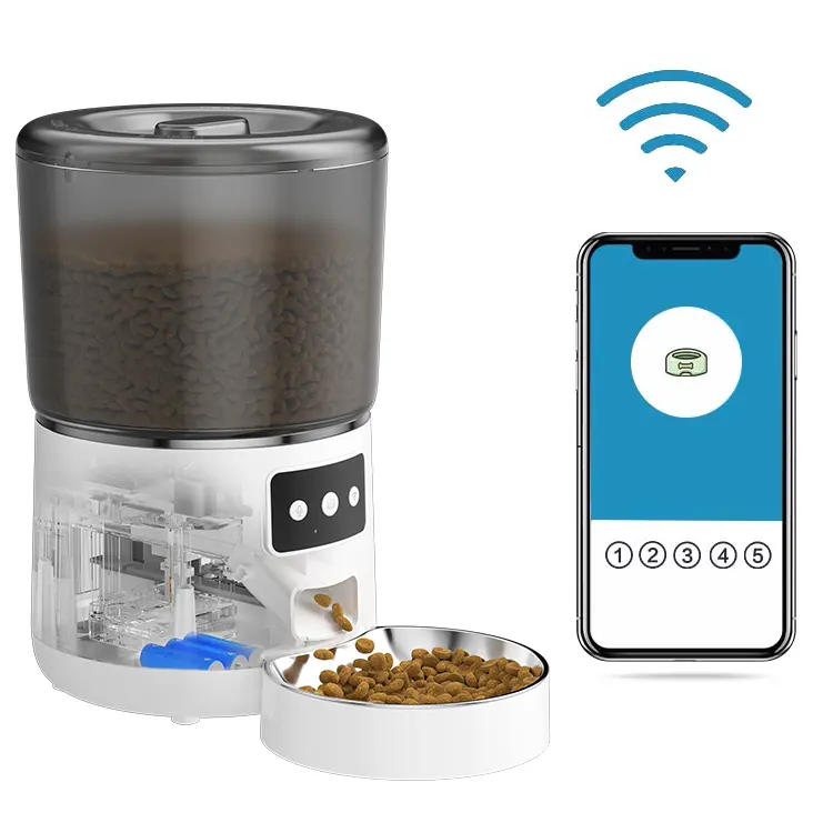 Amazon best selling Tuya App control wifi remote dog dry food feeder smart automatic pet feeder