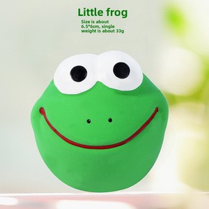 Neuankömmling 3PCS Lustige Frosch Schwein Affe Tier Weich gummi Quietschen Hunde bälle Kau spielzeug für kleine mittelgroße Welpen Haustier Hunde - Product Image 3