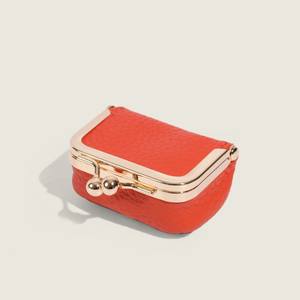 Estuche de Joyería Mini Impermeable y Elegante con Cierre de Botón - Bolsa de Almacenamiento de Cuero PU para Aretes, Anillos y Monedas, para Todas las Temporadas - Product Image 2