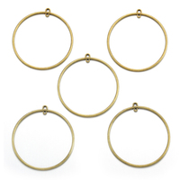 3 tailles de boucles d'oreilles en cercle géométrique à double trou Connecteur Charms pour boucles d'oreilles colliers Pendentifs DIY Jewelry Findings B205