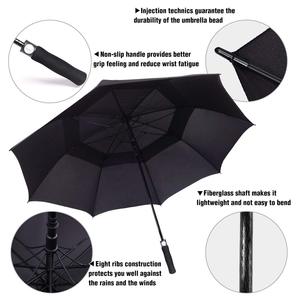 <span class=keywords><strong>Parapluie</strong></span> de golf double auvent coupe-vent, ouverture automatique, grand format 62 pouces, surdimensionné, pour hommes et femmes, cadeau d'affaires - Product Image 2