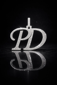 Luxury Personalized Rhodium Plated 18K Solid Gold Moissanite Letter Pendant <b>Iced</b> Out Hip Hop Gift <b>Chain</b> - Product Image 2