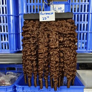 ספק צרורות תוספות שיער וייטנאמי בורמזי מתולתל צבעוני בהתאמה אישית, ג'ינג'י שחור חום בלונד אדום, צרורות תוספות שיער אנושי - Product Image 1