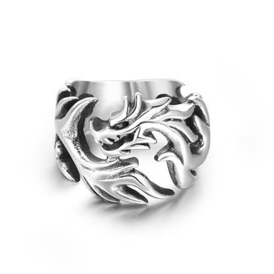 Anillo Retro de Dragón de Acero de Titanio Fundido, Joyería Unisex para el Dedo Índice SA126 - Product Image 5