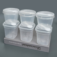 Gobelets en plastique de 180 ml, 220 ml, 280 ml avec couvercle et cuillère, pour mousse, dessert, gâteau, boissons, soupes et autres aliments - Vente en gros