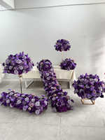 Boules de fleurs en soie violette FB-PR10, centres de table de mariage, décorations florales artificielles pour les fêtes, banquets et événements
