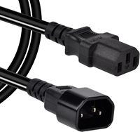 Câble d'extension IEC 125V 250V C14 mâle à C15 câble d'alimentation femelle IEC-60320 C15 à C14 rallonge d'alimentation pour PDU UPS