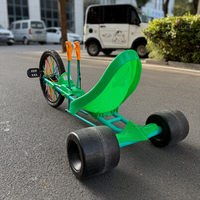 Kart de drift commercial à pédales, monoplace, non motorisé, pour parc d'attractions extérieur et aire de jeux