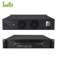 Conception professionnelle 2U Tel 12th I3 I5 I7 Serveur réseau DDR4 6Lan PCIE X8 2USB3.0 Rack de sécurité réseau PC en stock