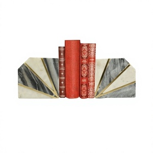 Serre-livres en marbre et métal de qualité supérieure, taille personnalisée, à prix attractif - Product Image 1