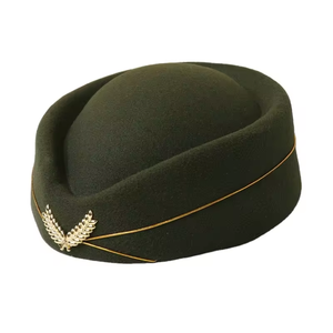 カスタム高品質制服帽子女性エアホステスフェルトベレー帽子 - Product Image 4