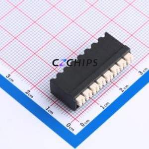 JL212R-SMT-35008BP1 Spring Terminal Block SMD,P=3.5mm Connector ( Construction: 1x8P )( Pitch: 3.5mm )( Color: Black ) - Product Image 1